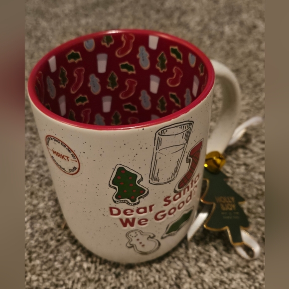 Dear Santa We Good? Milk Cookies Snowman Christmas Mug Red White Green - Picture 3 of 3